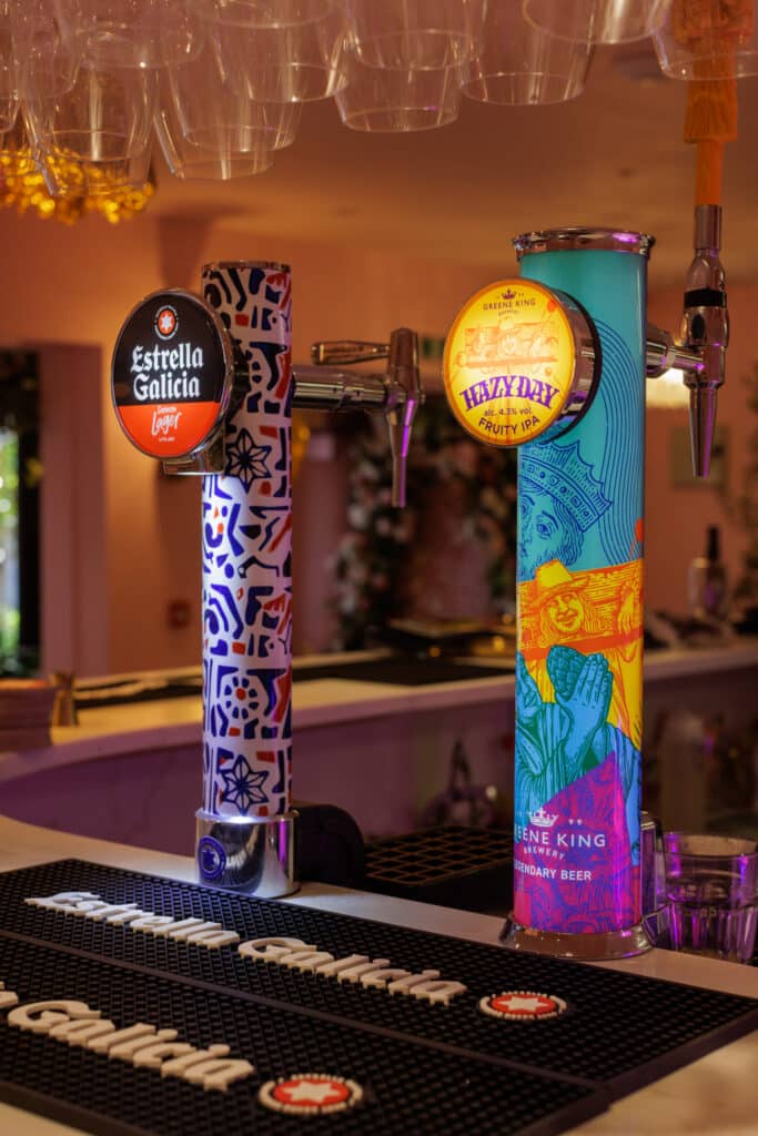 Beer pumps at Darcy's Apsley